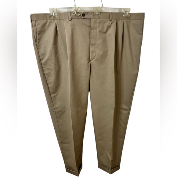 ROUND-TREE & YORKE MENS DRESS CASUAL SLACKS WITH CUFF MEASURES 54”X 29” LENGTH - Picture 3 of 14